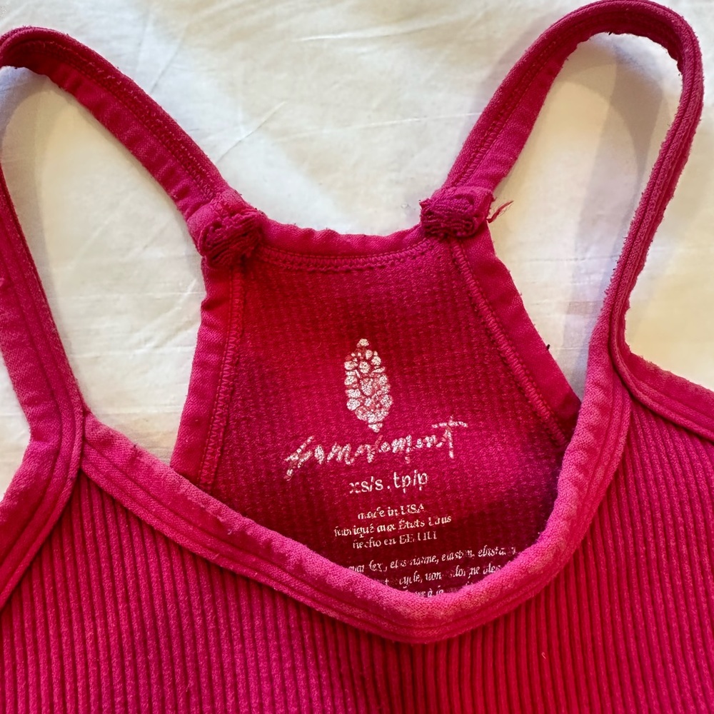 Free People Happiness Runs Crop Tank - Raspberry Color - Picture 4 of 4